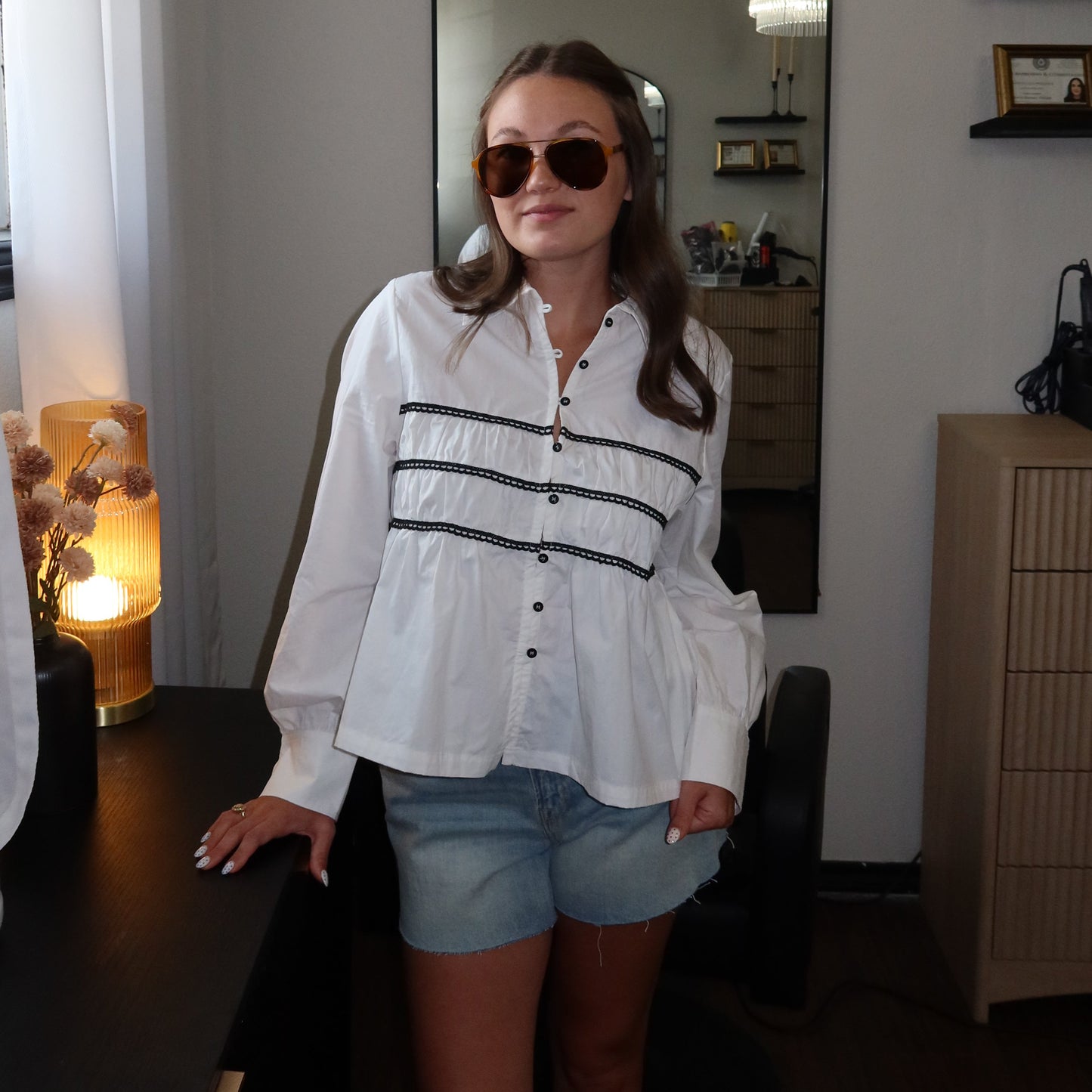 Babydoll Button Down Blouse