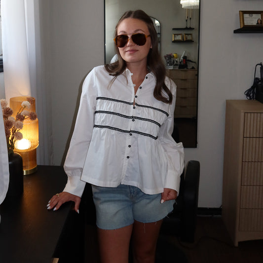 Babydoll Button Down Blouse