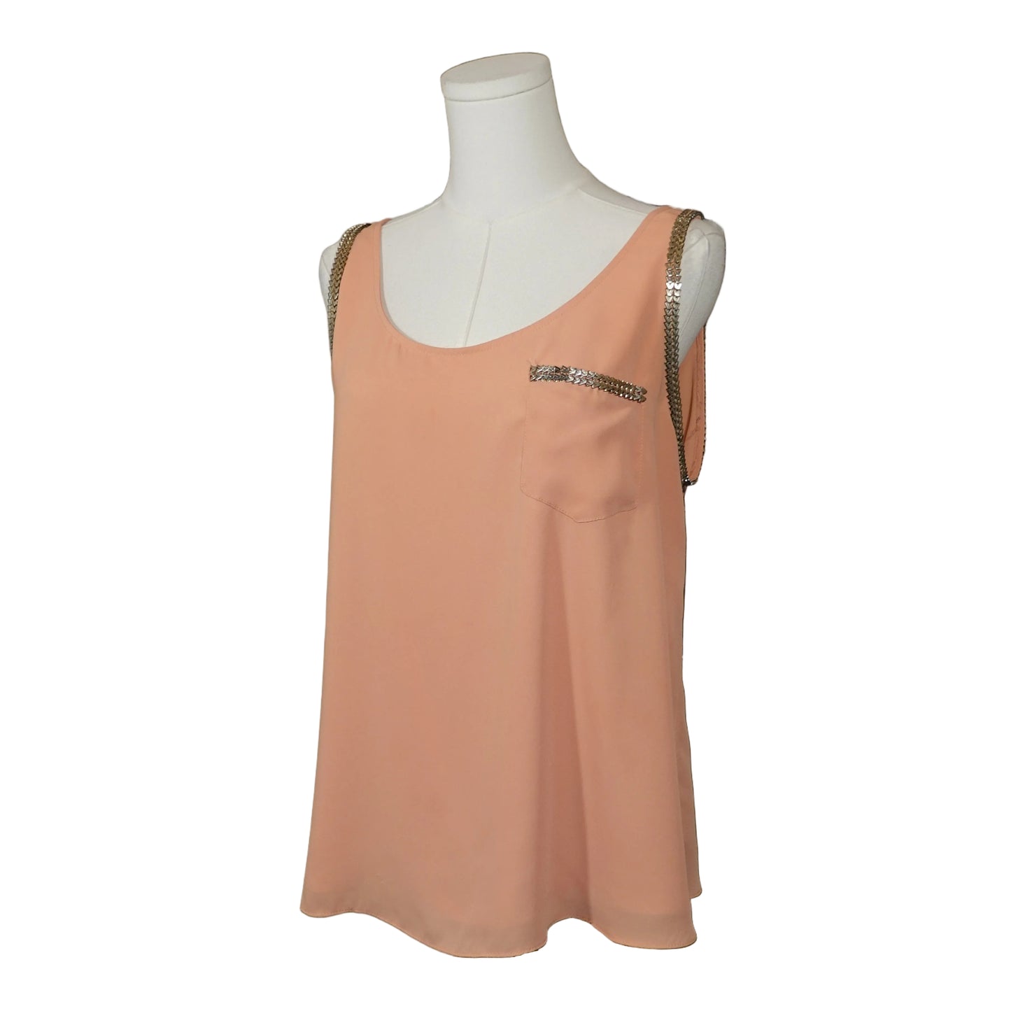 Peach Chainlink Tank-S