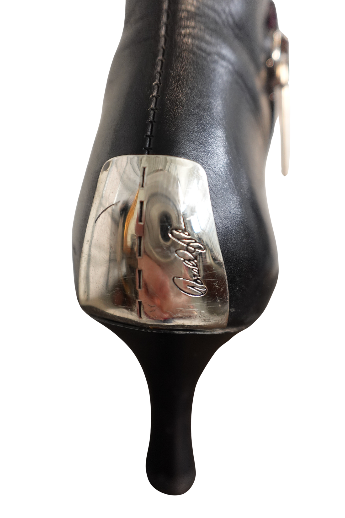 The Italian Noir Point-Toe Kitten Boot-6.5