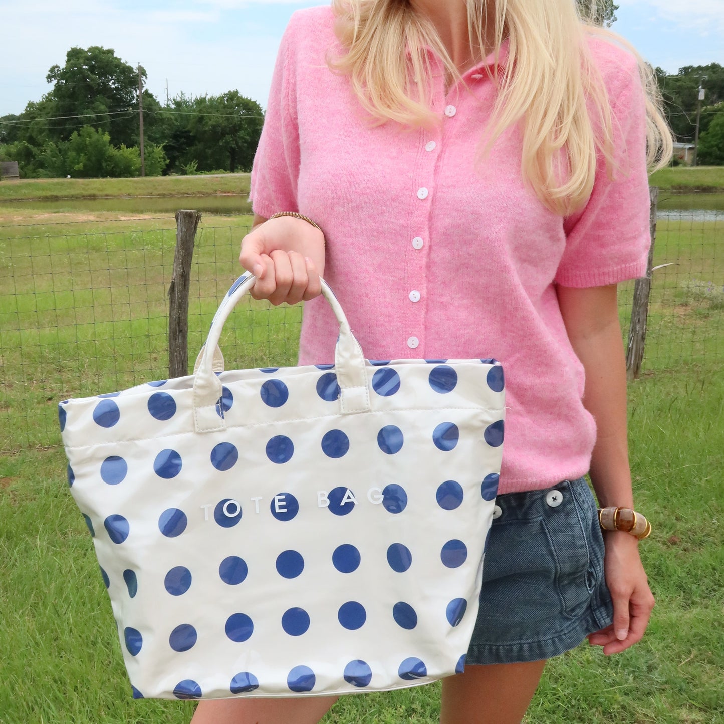 Polka Dot Tote Bag