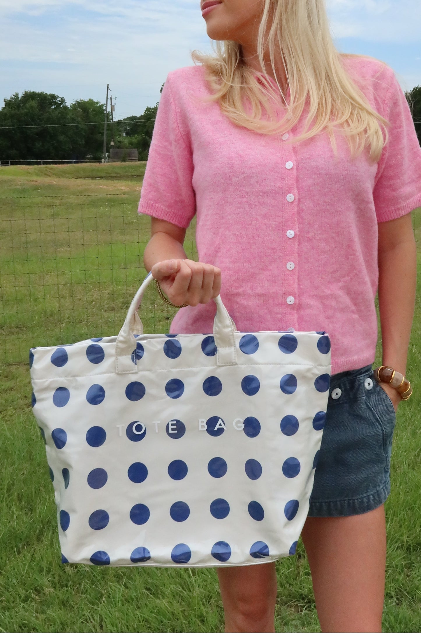 Polka Dot Tote Bag
