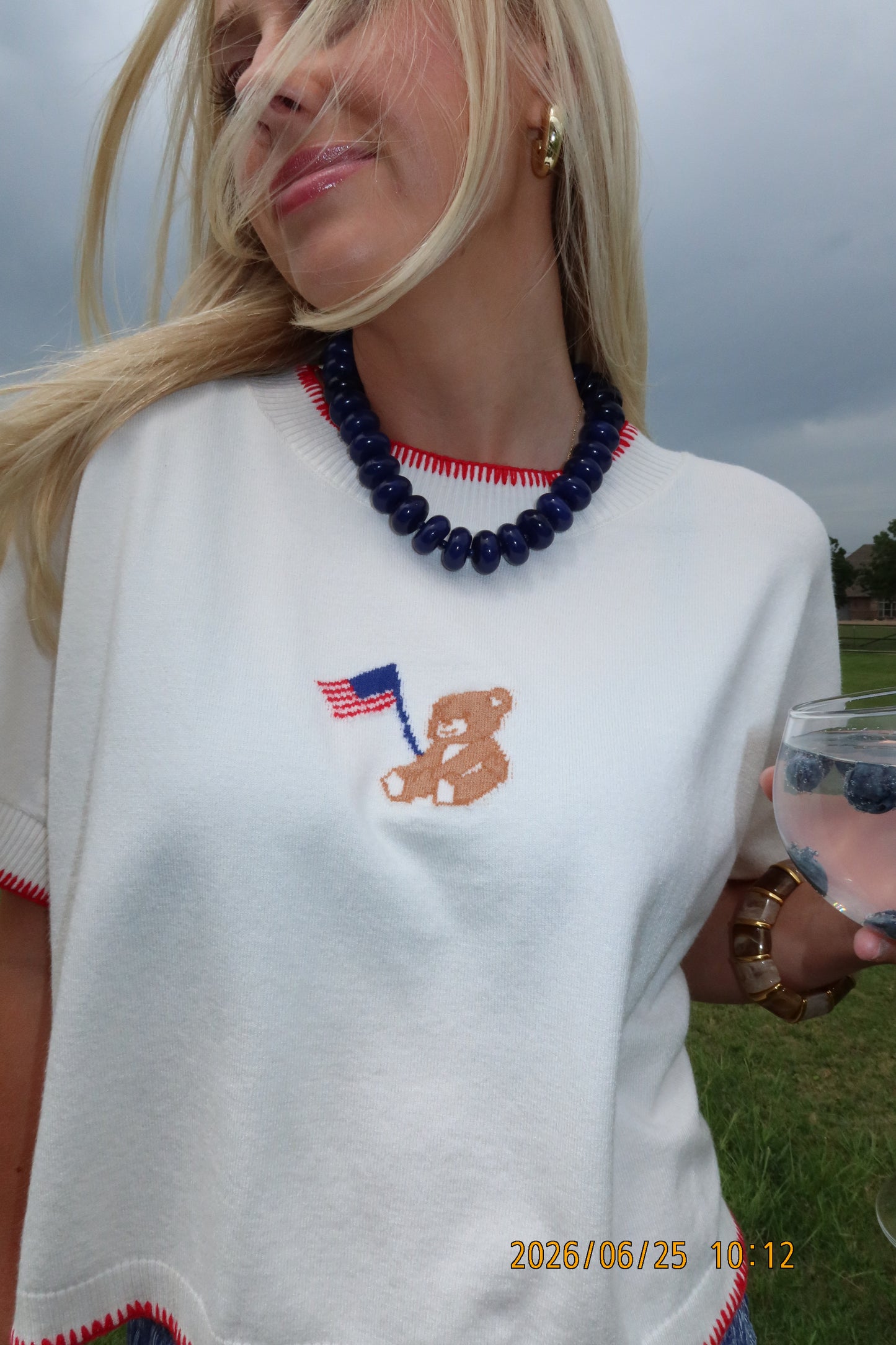 Americana Teddy Knit Tee