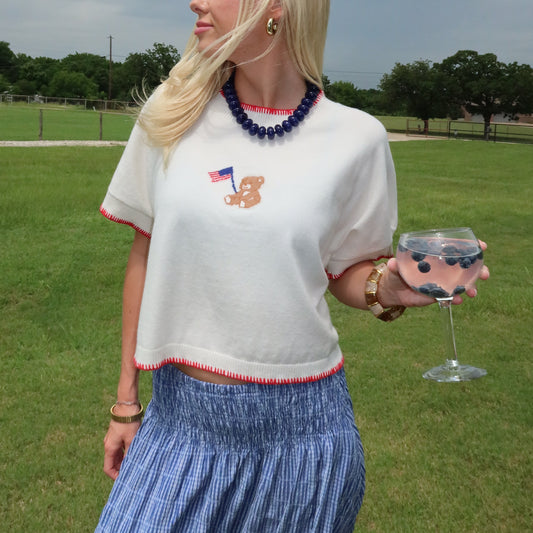 Americana Teddy Knit Tee