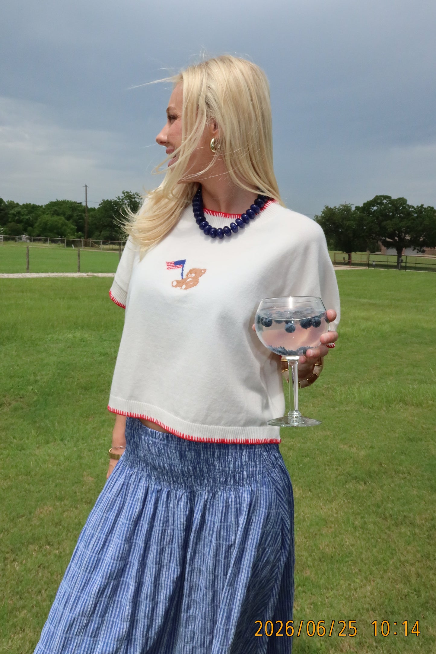 Americana Teddy Knit Tee