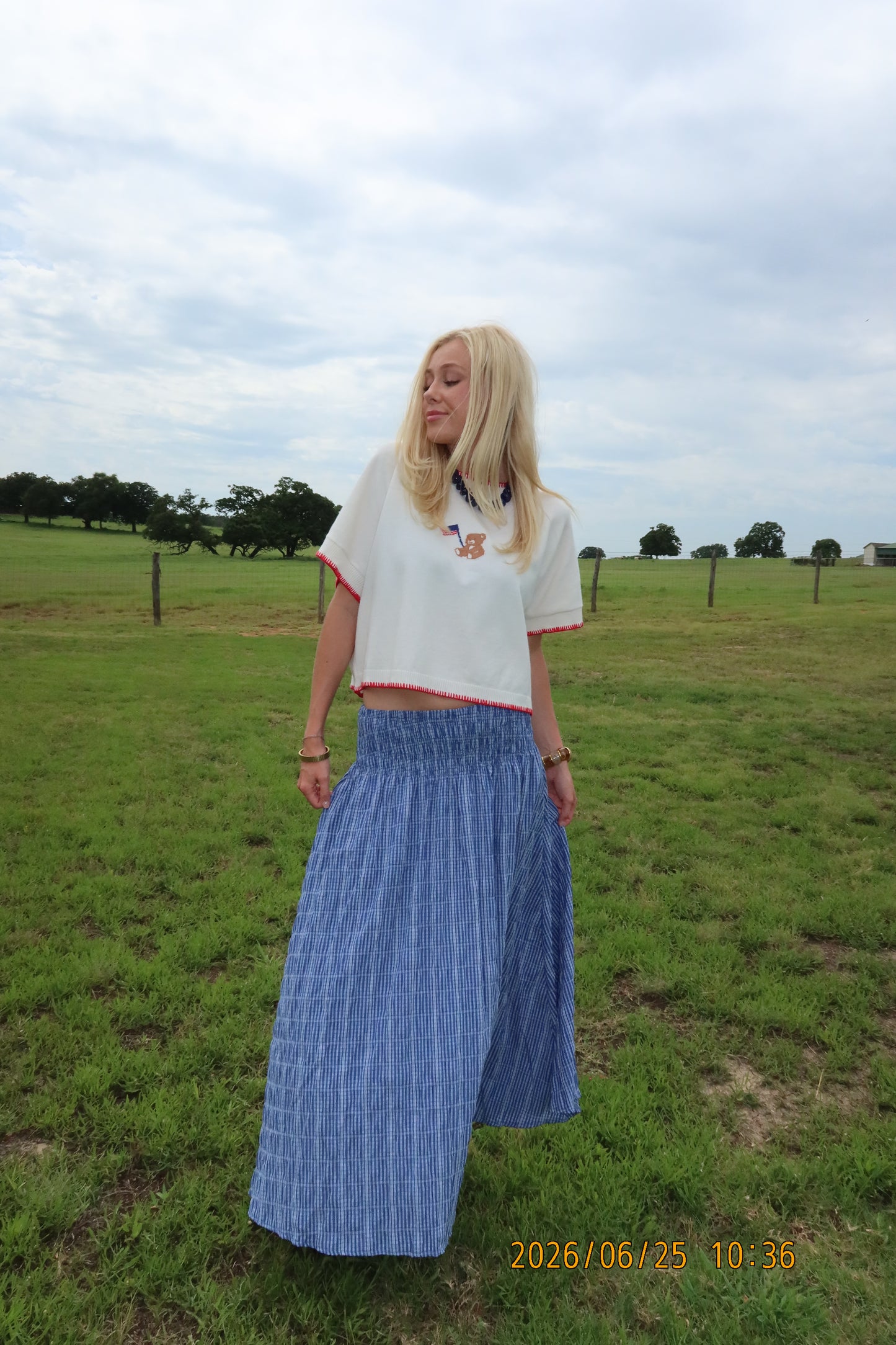 Americana Teddy Knit Tee