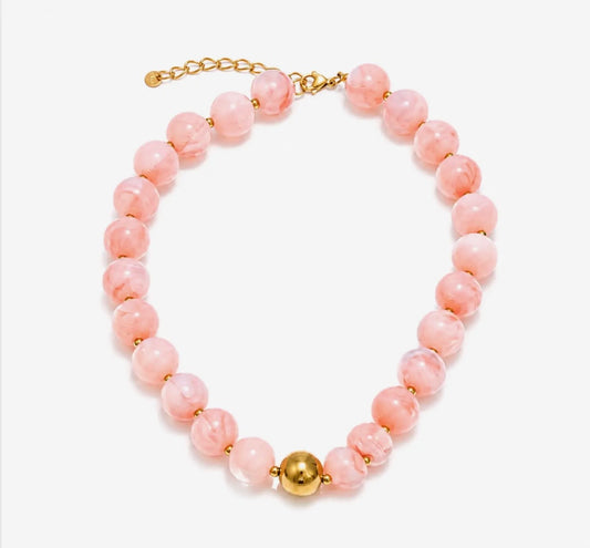 Blush Beaded Necklace