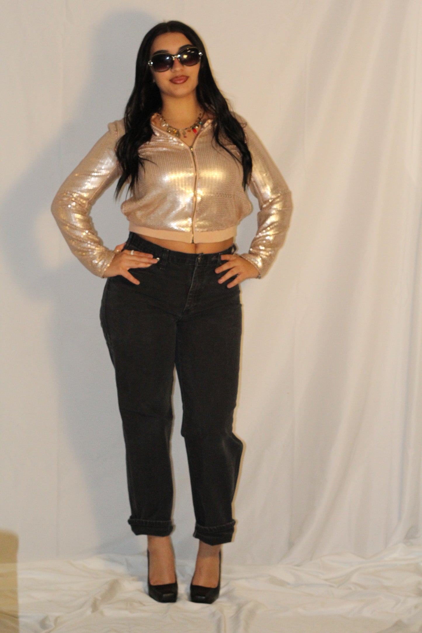 Rose Gold Sequins Jacket