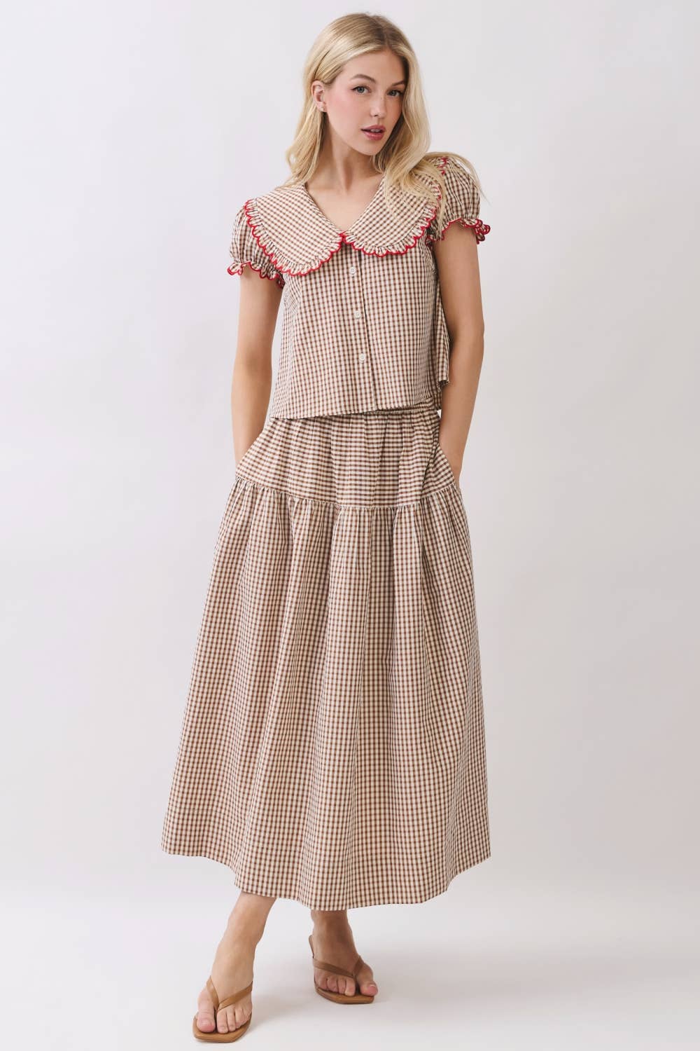 The Pecan Picnic Gingham Top