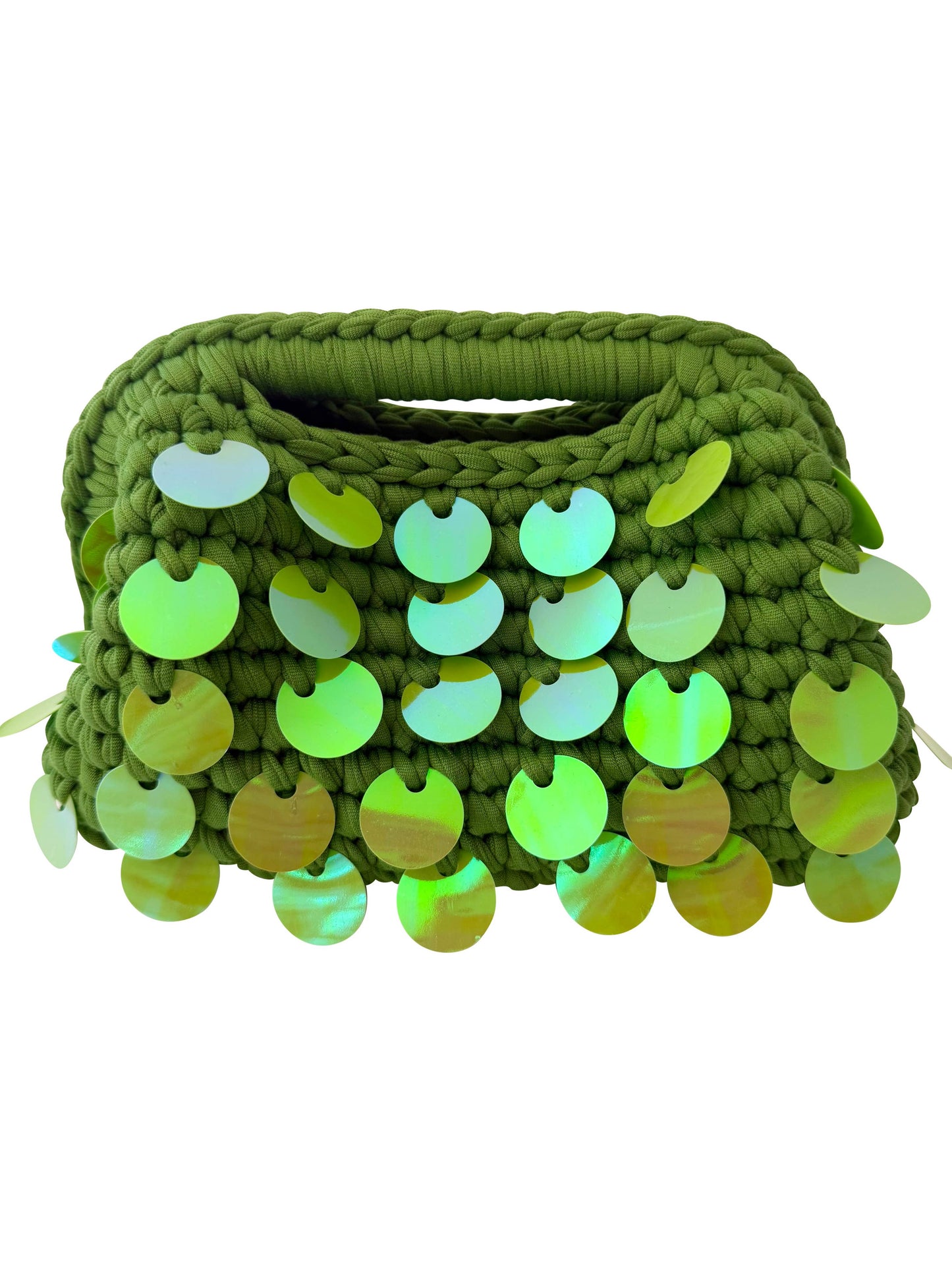 Tropez Woven Bag - Chartreuse