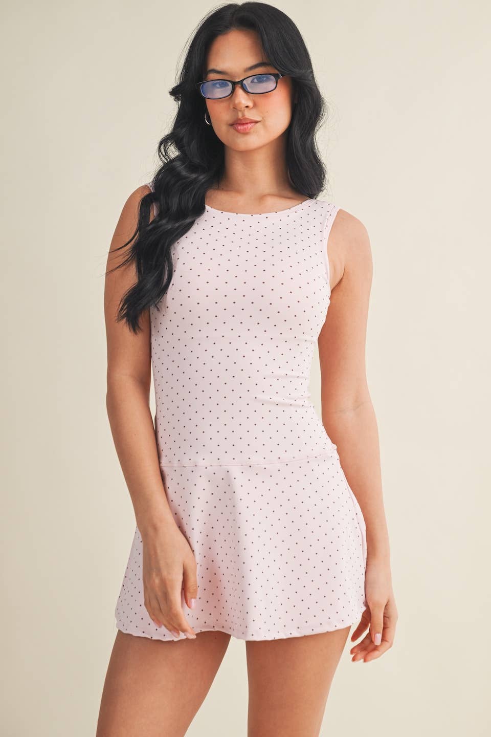 PREORDER Polka Dot Print A-Line Mini Dress