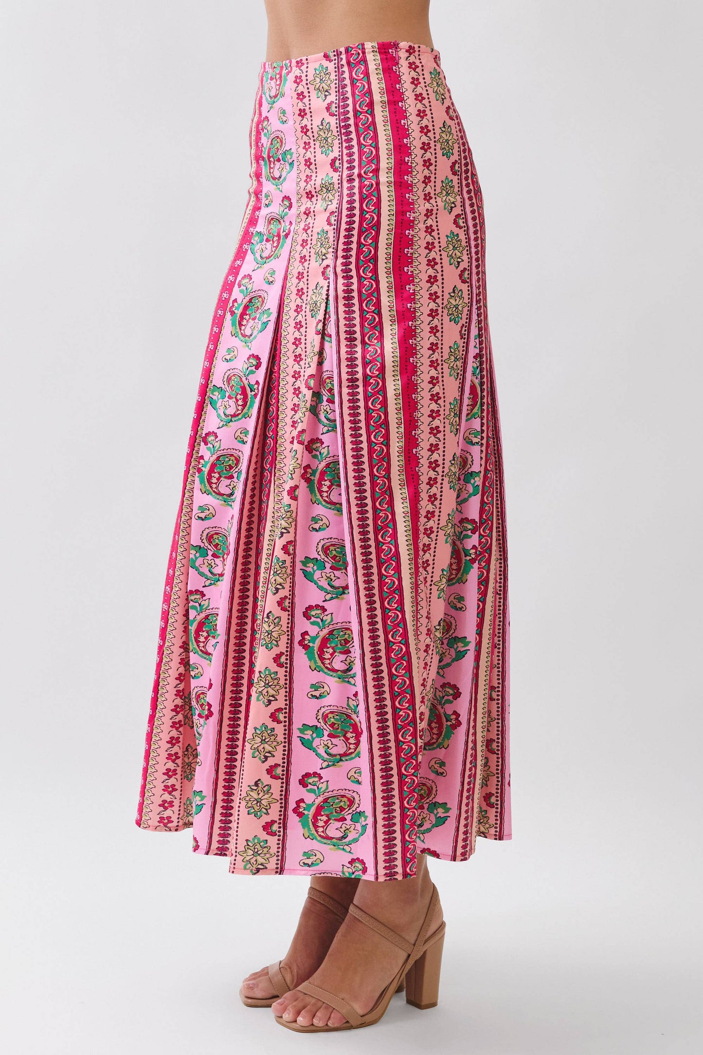 PREORDER Pink Palms Maxi Skirt