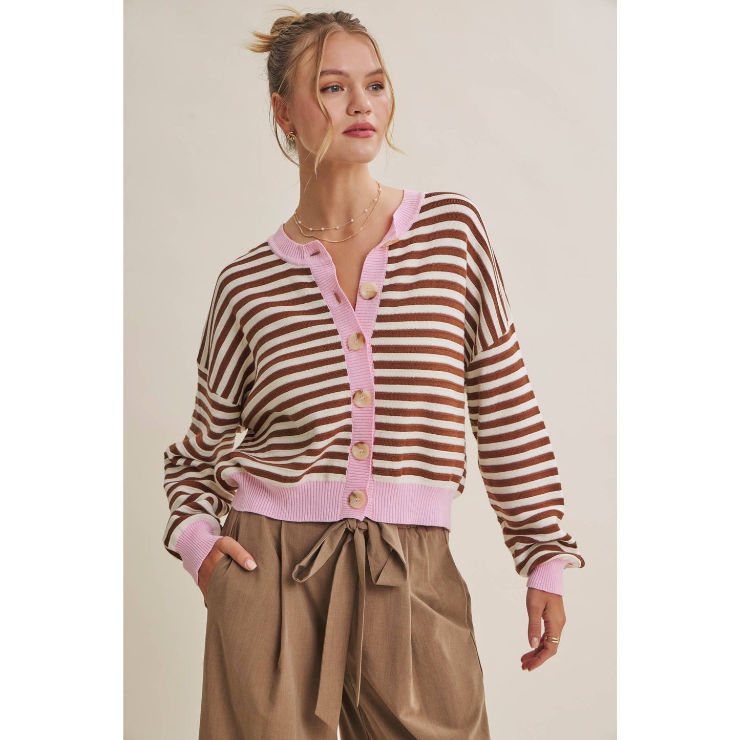 PREORDER Strawberry Mocha Cardigan