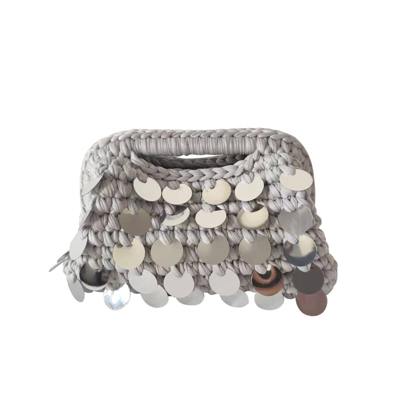 Tropez Woven Bag - Silver