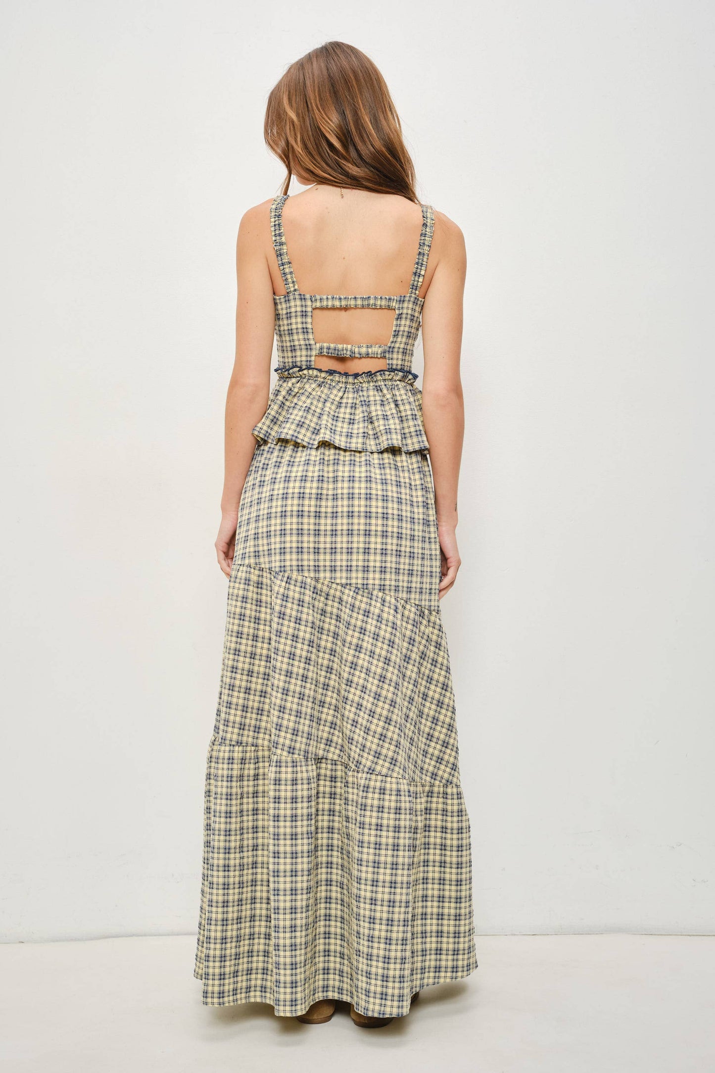 PREORDER Babydoll Plaid Corset Top