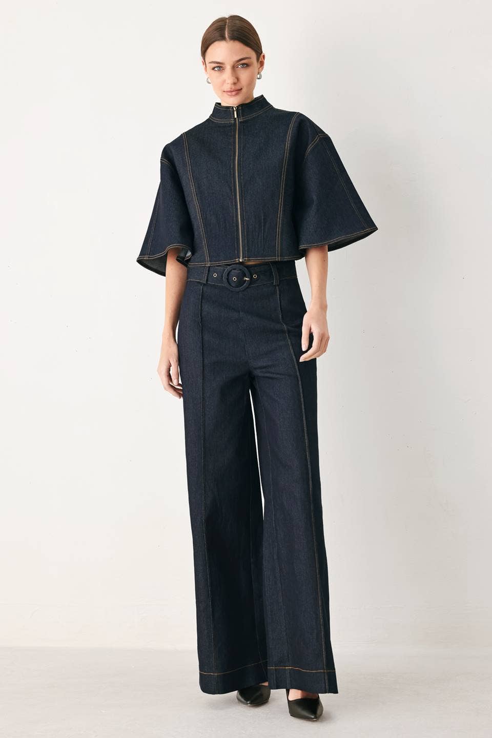 PREORDER After Hours Denim Cape Top