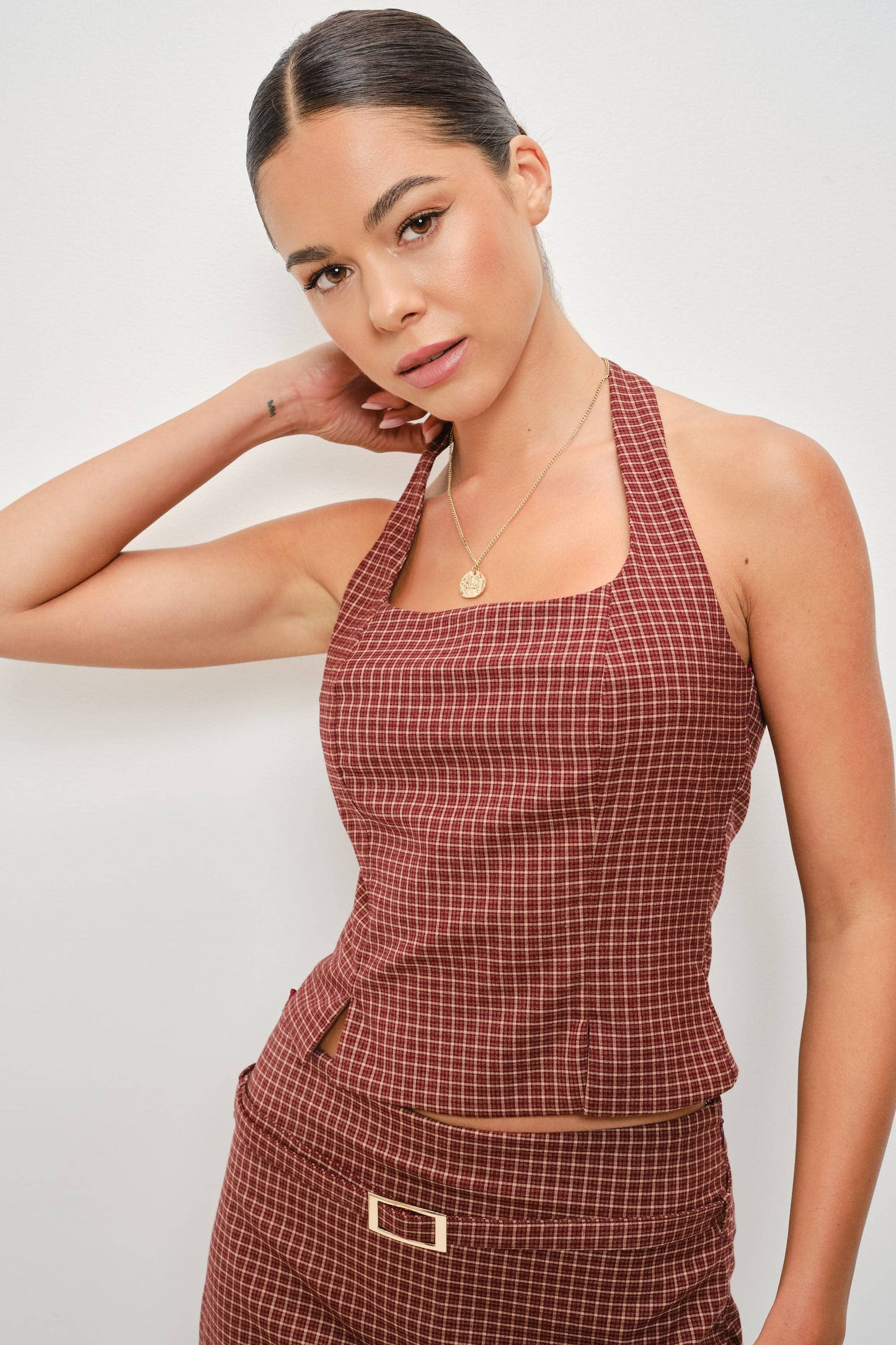 PREORDER The Fifth Avenue Check Halter Top