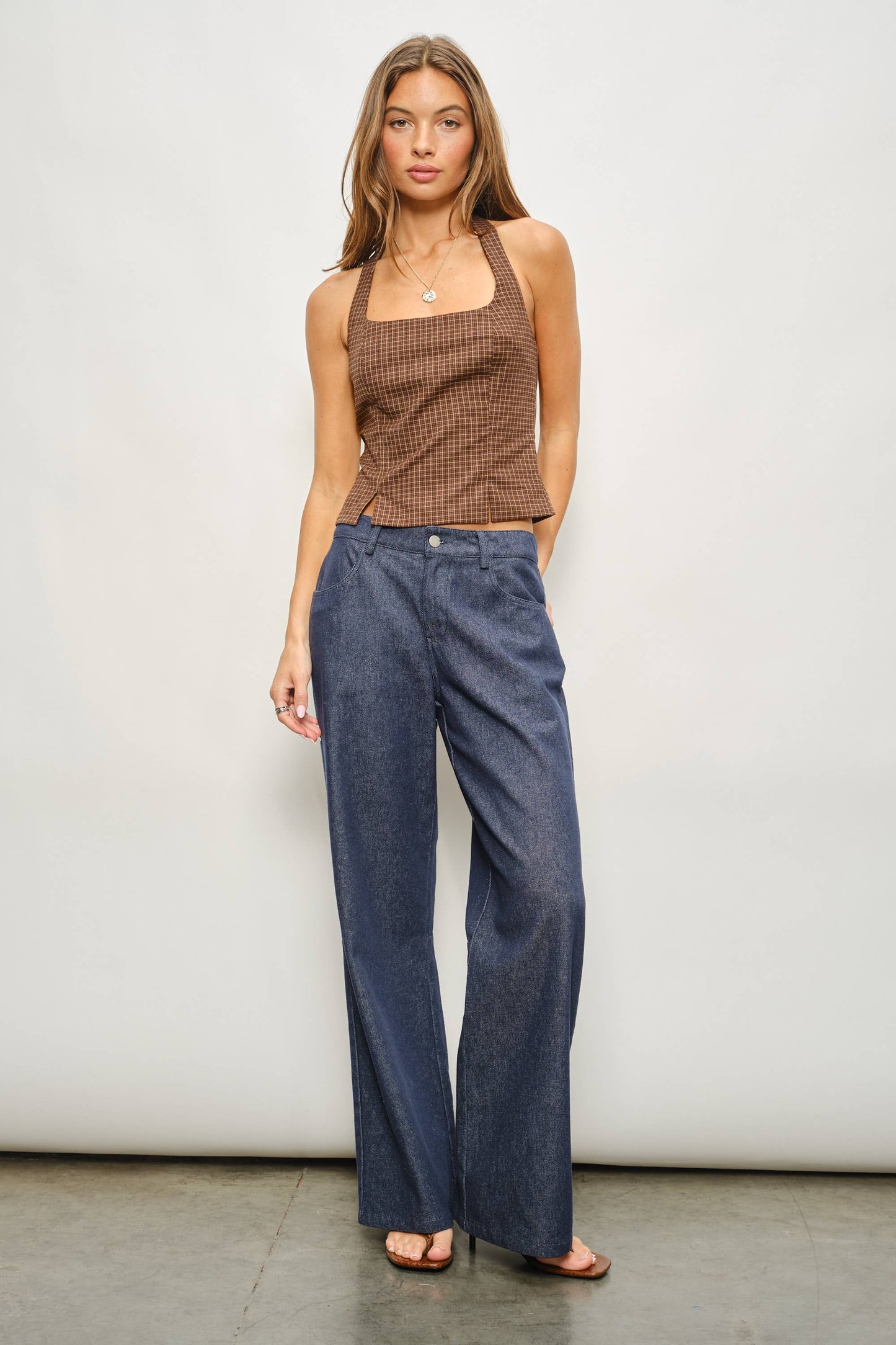 PREORDER The Fifth Avenue Check Halter Top