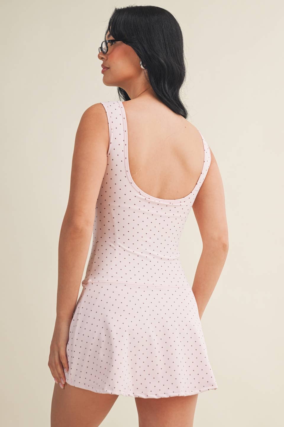 PREORDER Polka Dot Print A-Line Mini Dress