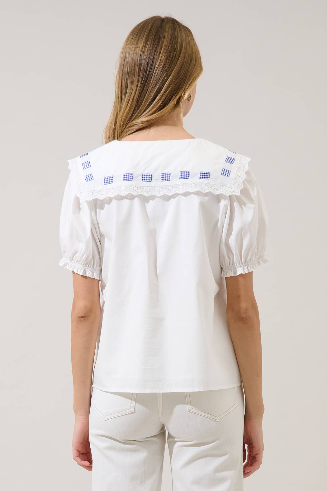 PREORDER Miriam Gingham Sailor Top