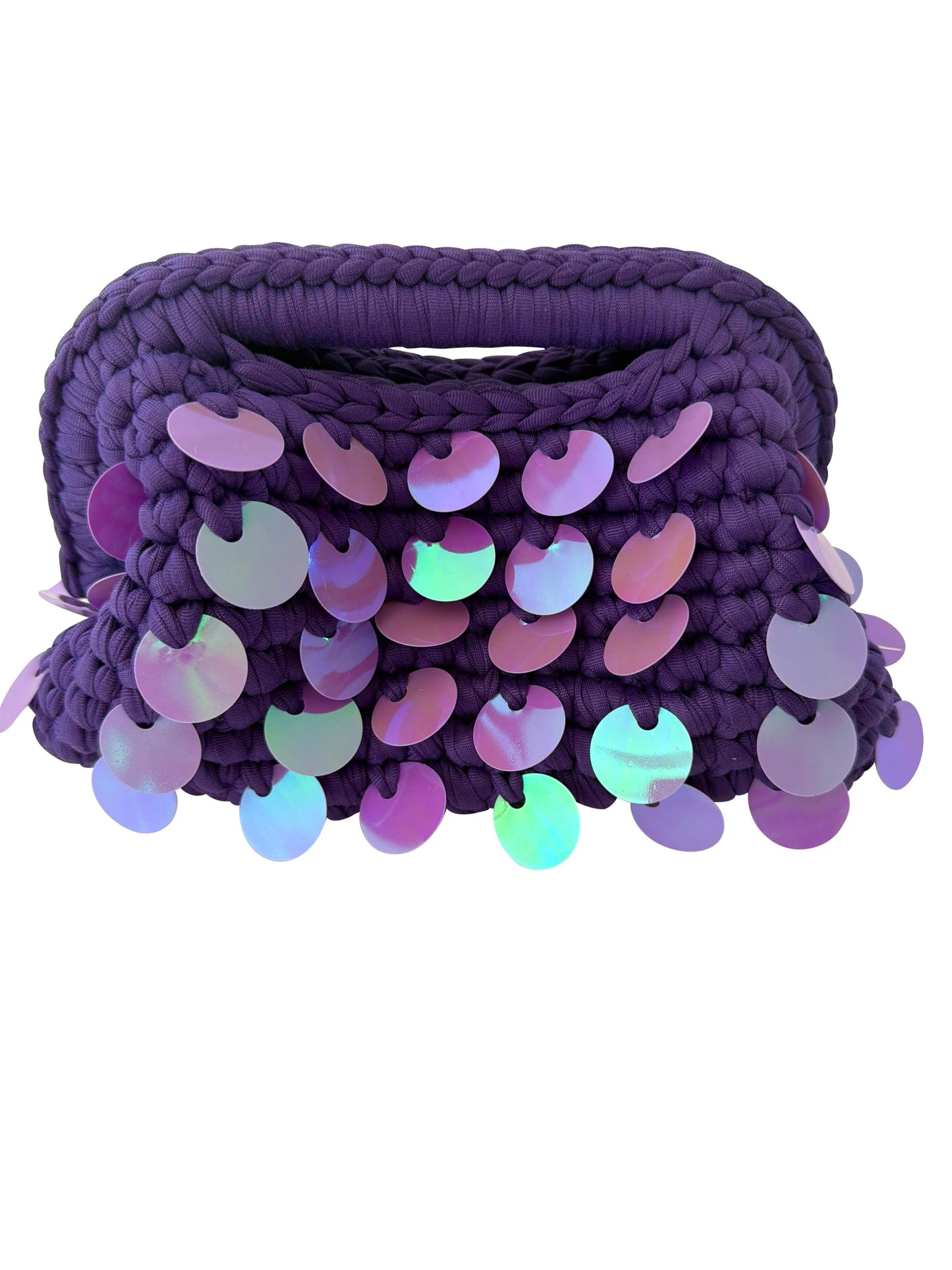 Tropez Woven Bag - Dark Purple