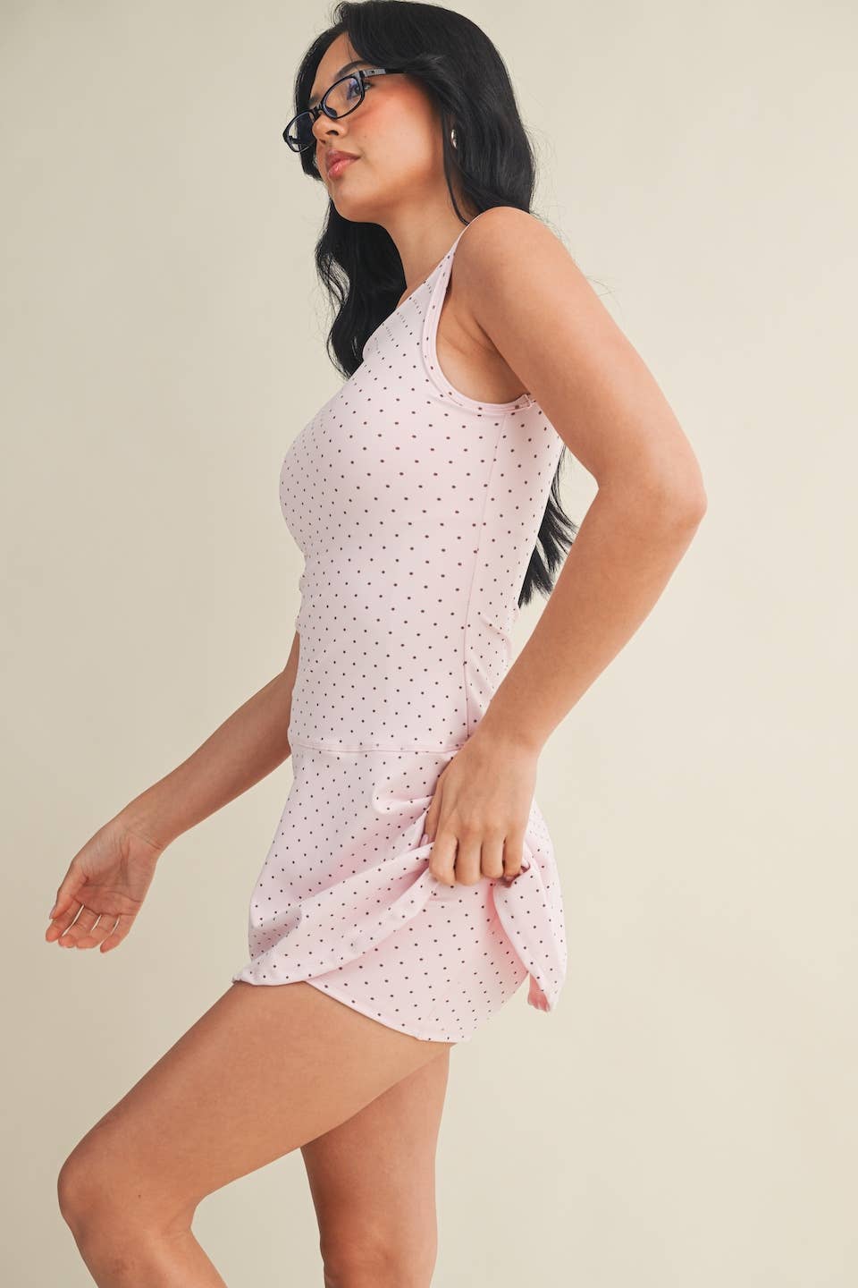 PREORDER Polka Dot Print A-Line Mini Dress