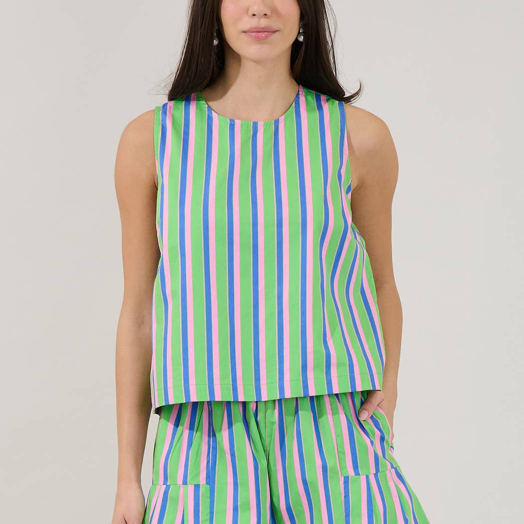 PREORDER Marget Sleeveless Top Stripe