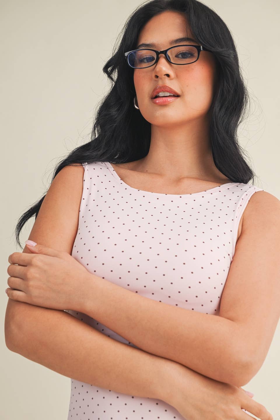 PREORDER Polka Dot Print A-Line Mini Dress