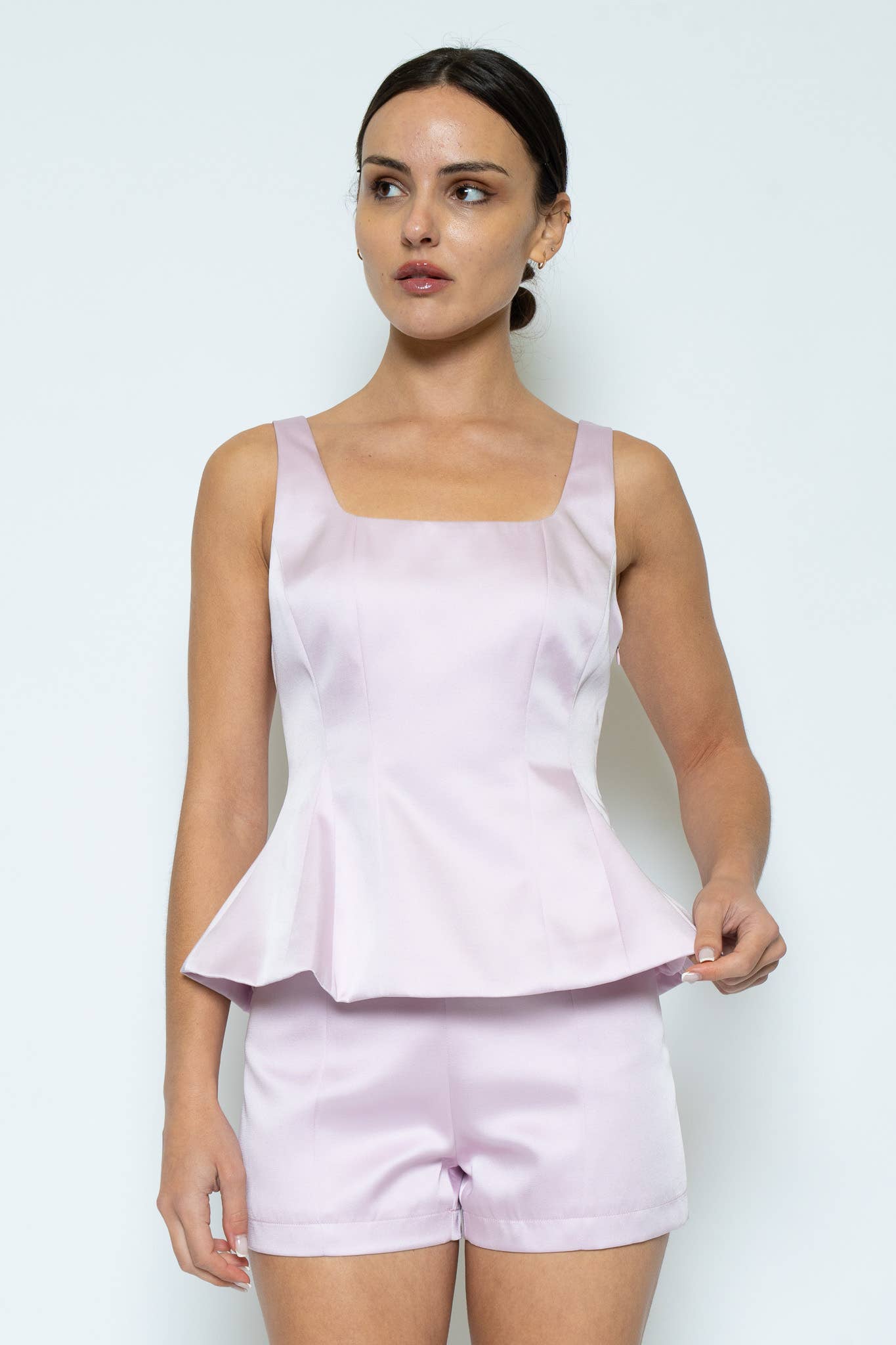 PREORDER Pink Champagne Peplum Top